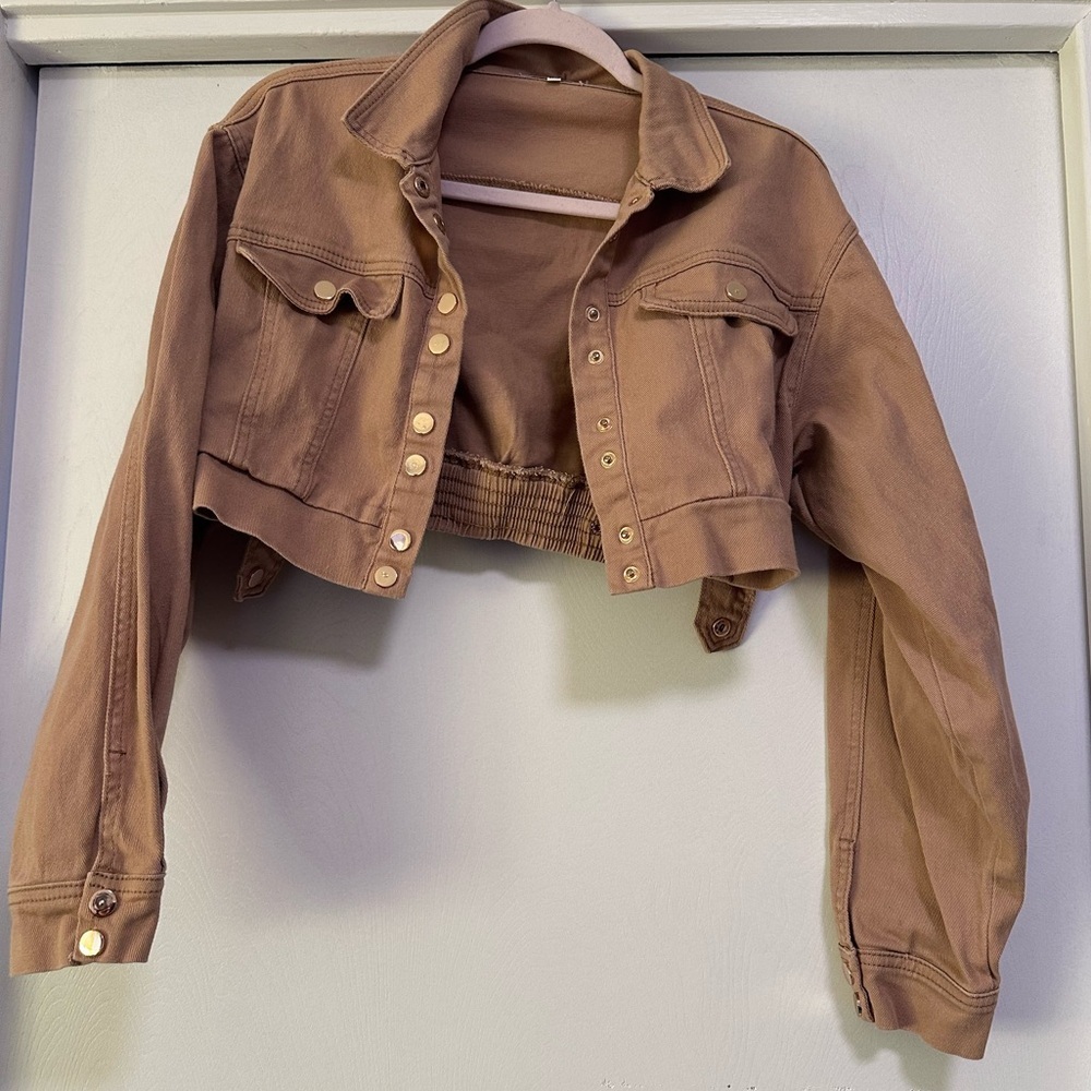 Fashion Nova cropped jacket size Medium